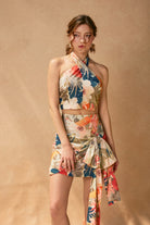 Countryside Floral Halter Crop Top