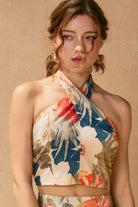Countryside Floral Halter Crop Top