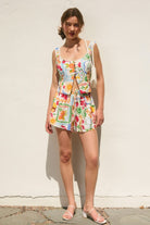 Summer Picnic Lace Trim Tank Top & Short Set