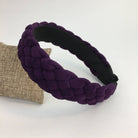 Purple Braided Suede Headband