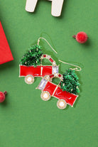 Red Truck Tree Earrings