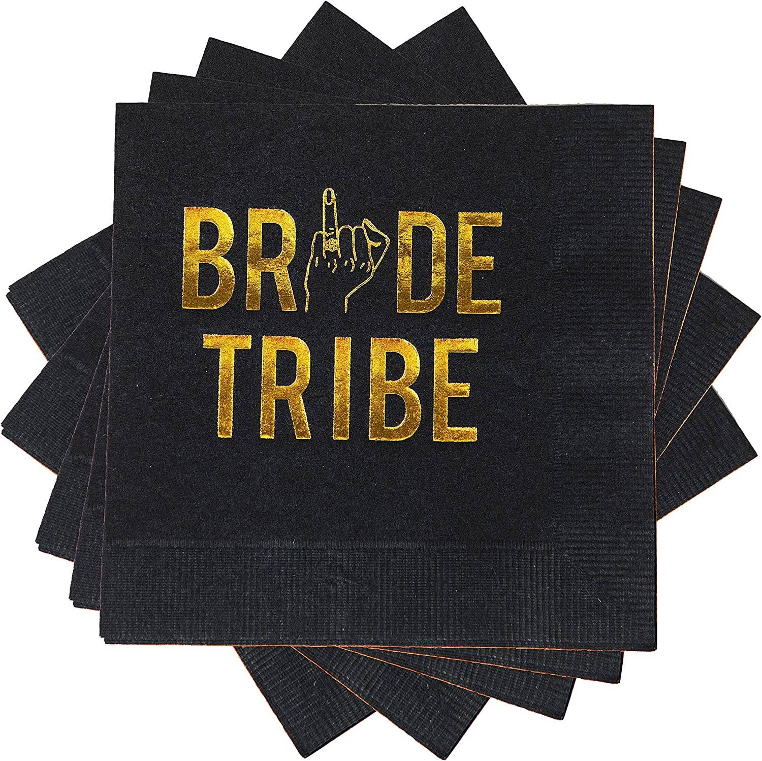 Black Bride Tribe Cocktail Napkins