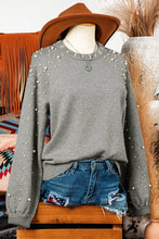 Load image into Gallery viewer, Pearled Drop Shoulder Sweater
