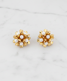Flora Pearl Cluster Stud Earrings