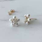 Flower Pearl Duchess Earrings