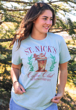 Load image into Gallery viewer, Sage Green St. Nick&#39;s Coffee Club Tee
