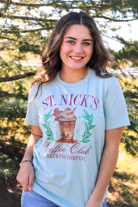 Sage Green St. Nick's Coffee Club Tee