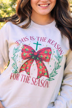 Load image into Gallery viewer, &quot;Jesus is the Reason&quot; sand colored Sweatshirt 
