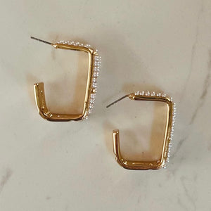 Greek C-Square Shaped Hoops