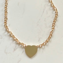 Load image into Gallery viewer, Gold Brass Heart Pendant Necklace
