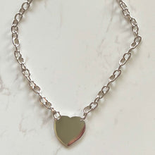 Load image into Gallery viewer, Silver Brass Heart Pendant Necklace
