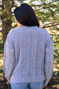 Denim Blue Cozy Knit Sweater