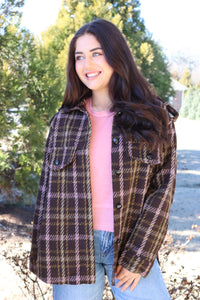 Brown Plaid Shacket