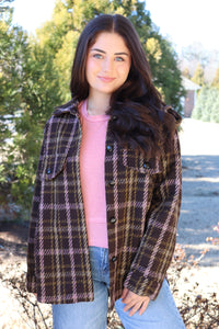 Brown Plaid Shacket