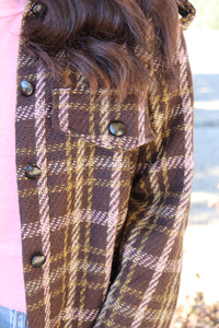 Brown Plaid Shacket