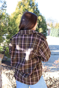 Brown Plaid Shacket