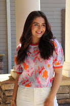 Powder Blue Multi Knit Top