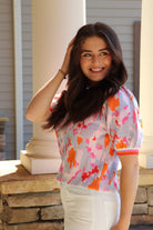 Powder Blue Multi Knit Top