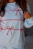 Blue Lounge set with candy cane twist rope designs