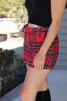 Red Plaid Skort
