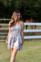 Tiered Equestrian Print Dress
