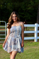 Tiered Equestrian Print Dress