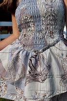 Tiered Equestrian Print Dress