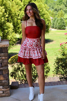 Garnet Geometric Gameday Dress