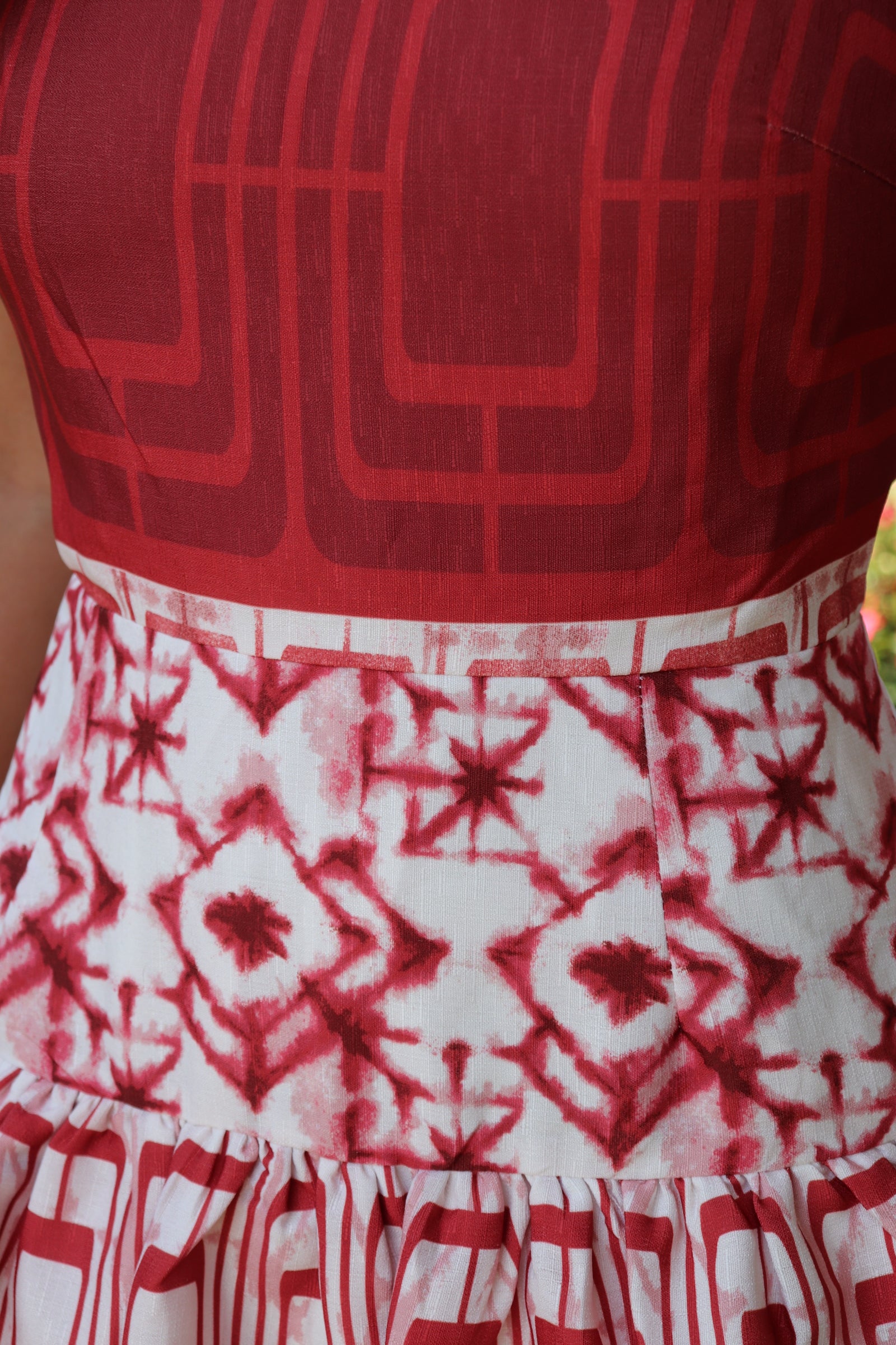 Garnet Geometric Gameday Dress