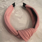 pink Ribbed Knotted Headband