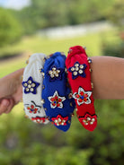 Red, White & Blue Star Seed Bead Headbands