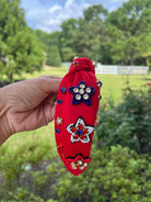 Red Star Seed Bead Headbands