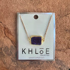 Purple Druzy Necklace