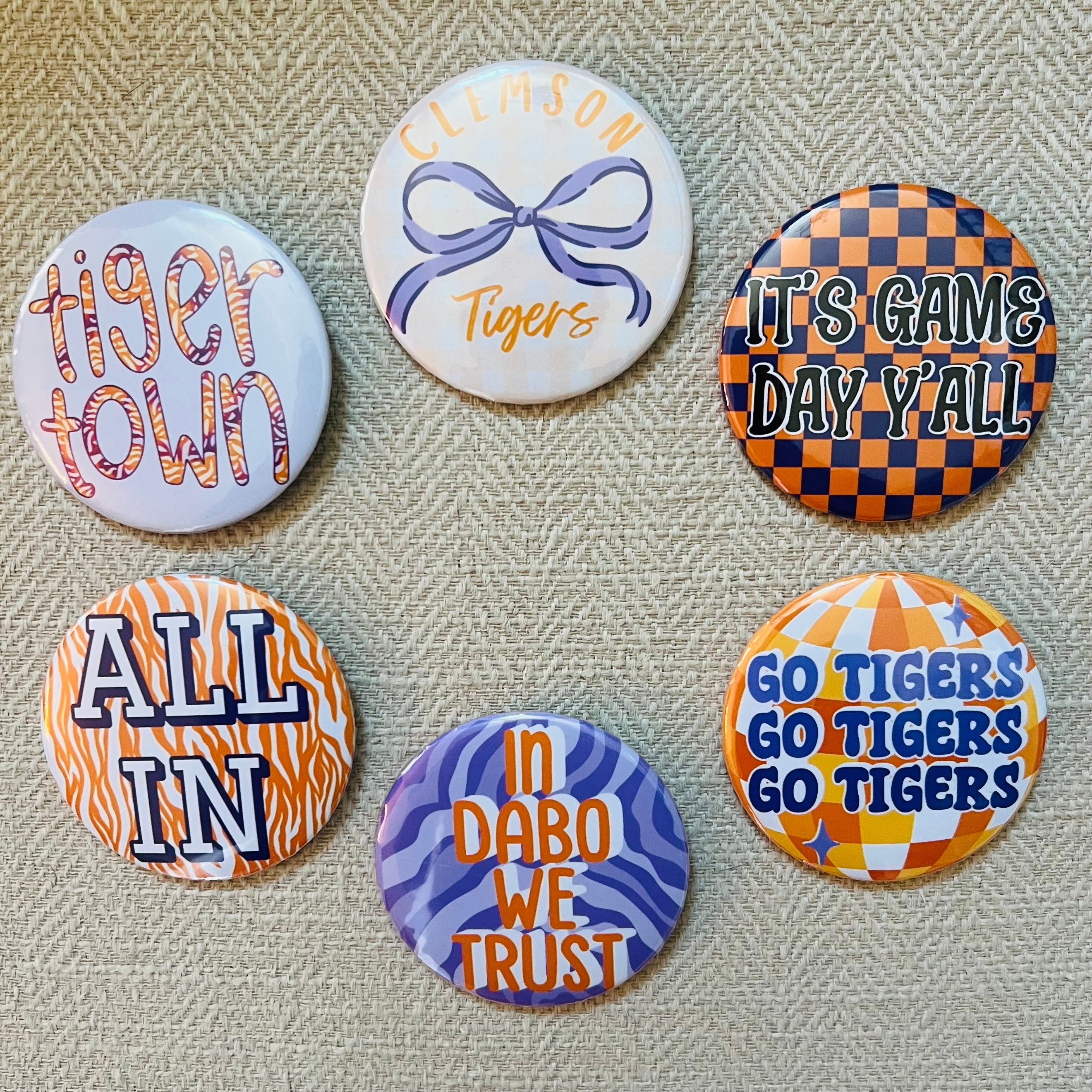Clemson Gameday Buttons
