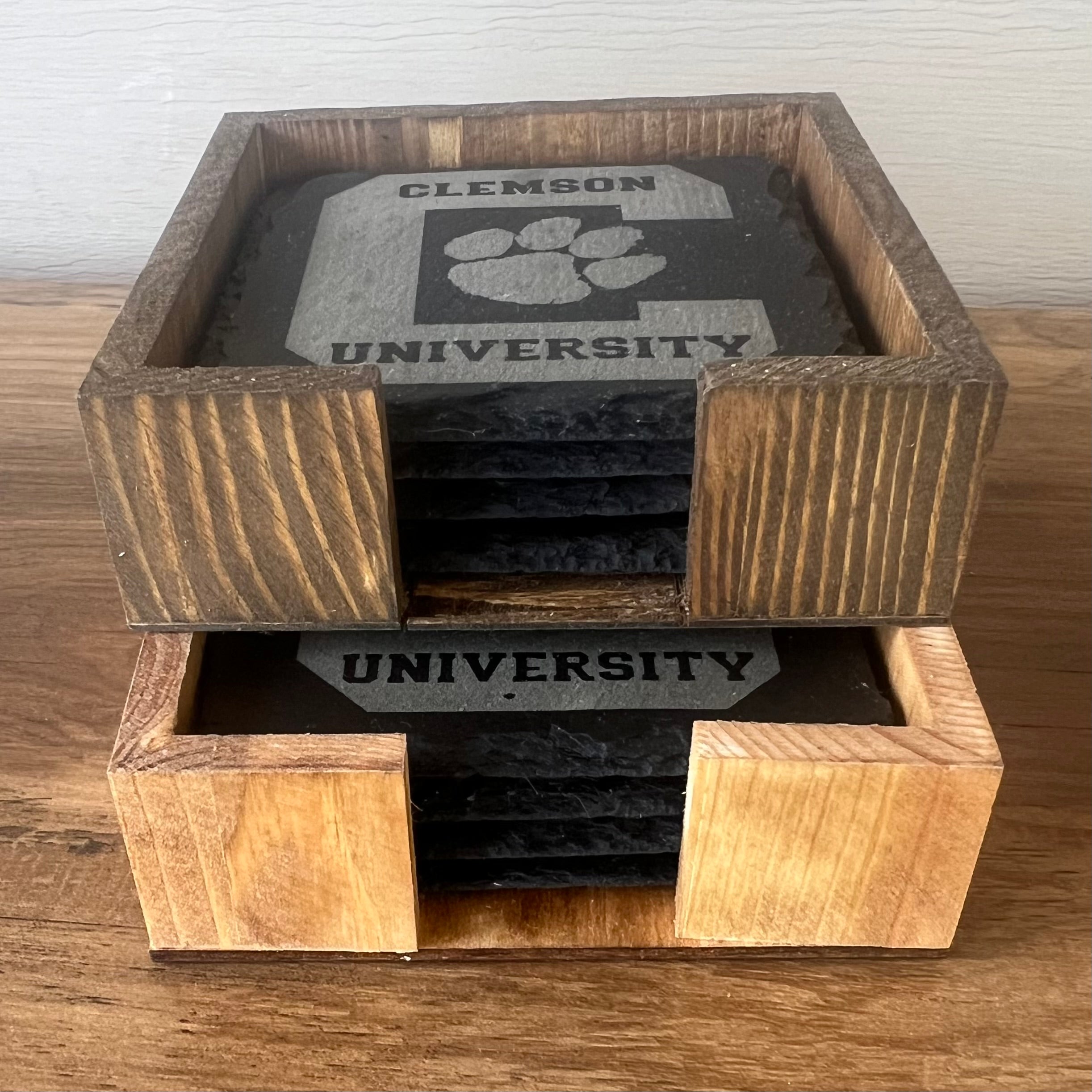 Clemson slate coasters