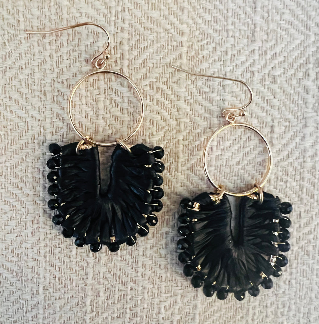 U-Shaped Raffia Earrings