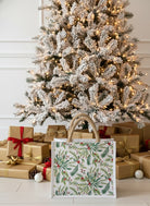 Holly Burlap Holiday Totes