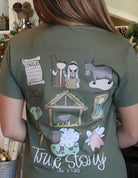 Green True Story Nativity Tee