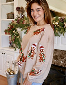 Sequin Gingerbread Pullover