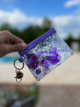 Load image into Gallery viewer,  purple confetti keychain
