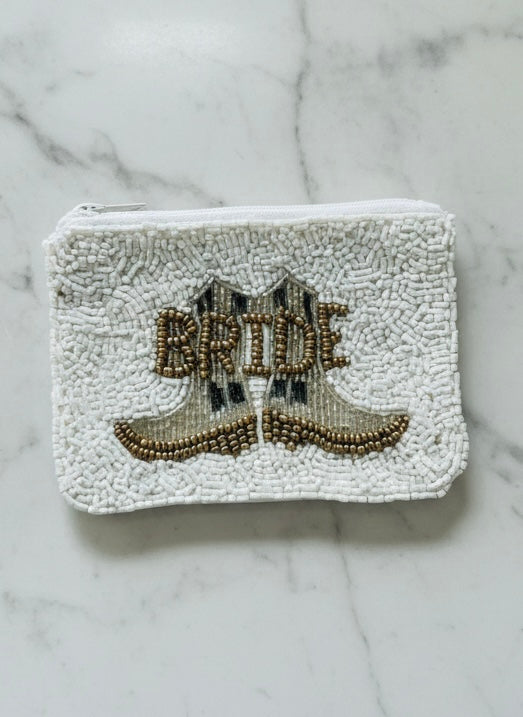 Cowboy Boot Bride Coin Pouch
