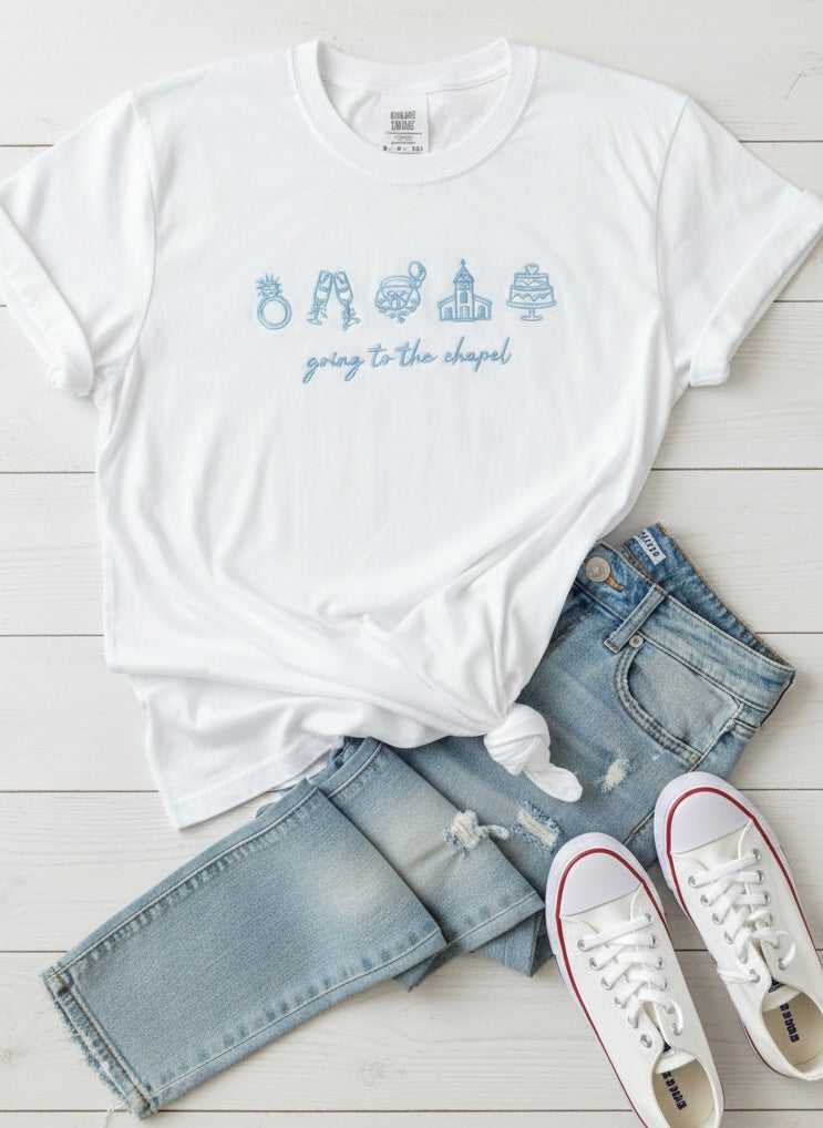 Going To The Chapel Embroidered Tee