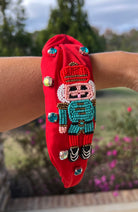 Red Nutcracker seed bead headband