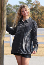Load image into Gallery viewer, crushed velvet soft stylish grey top pockets
