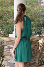 Load image into Gallery viewer, green one shoulder dress
