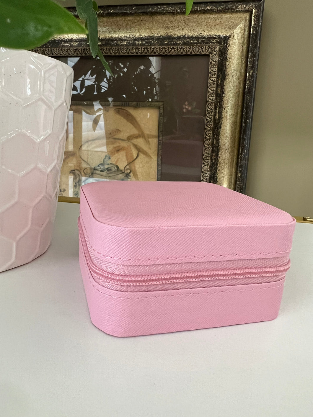 Pink Mini Travel Jewelry Case