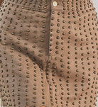 suede skirt studs