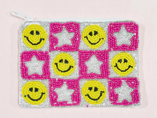 Mini Coin Purse/Smiley Face?Stars