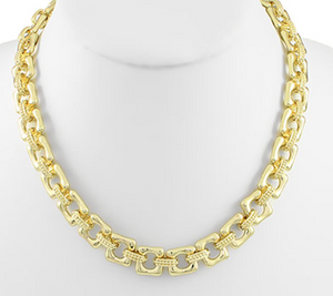 Square Chain-Link Necklace