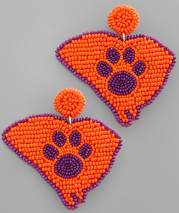 South Carolina Paw Seed Bead